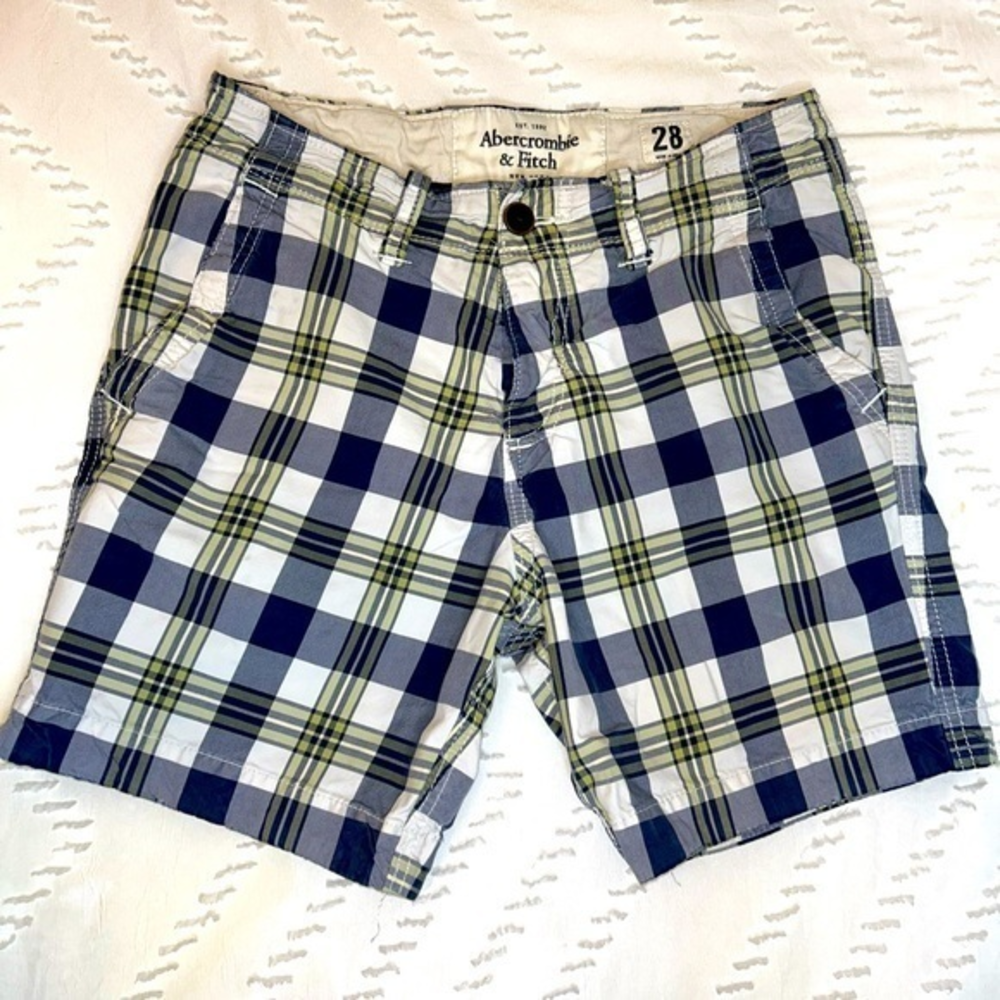 VTG Abercrombie &‎ Fitch men’s plaid shorts sz 28